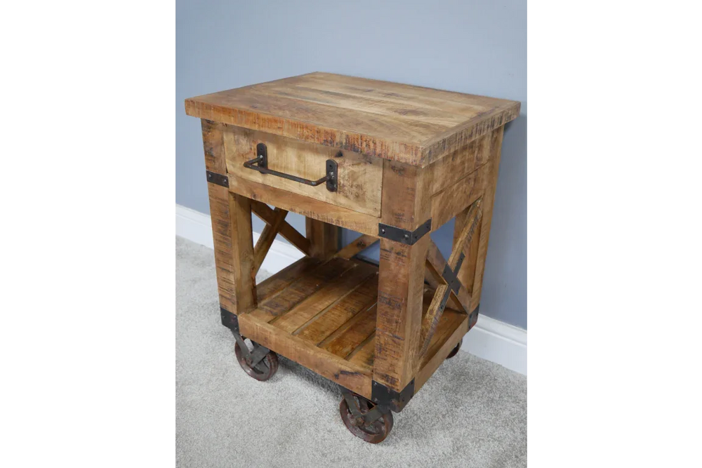 Industrial Bedside Cabinet - 6342