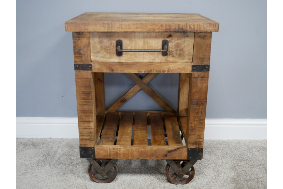 Industrial Bedside Cabinet - 6342