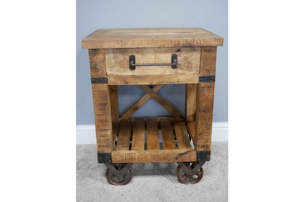 Industrial Bedside Cabinet - 6342