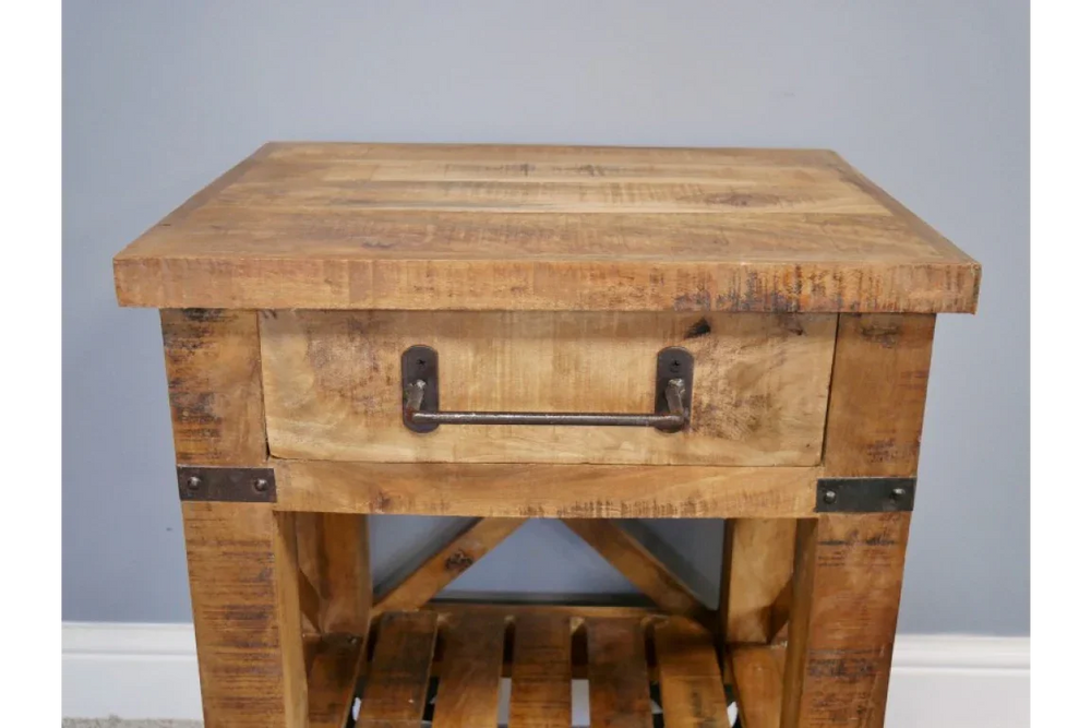 Industrial Bedside Cabinet - 6342