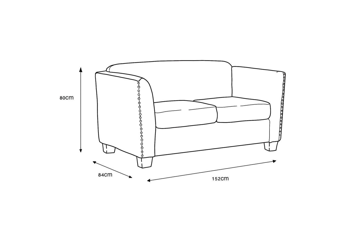 Dawson 2 Seater Sofa - Grey