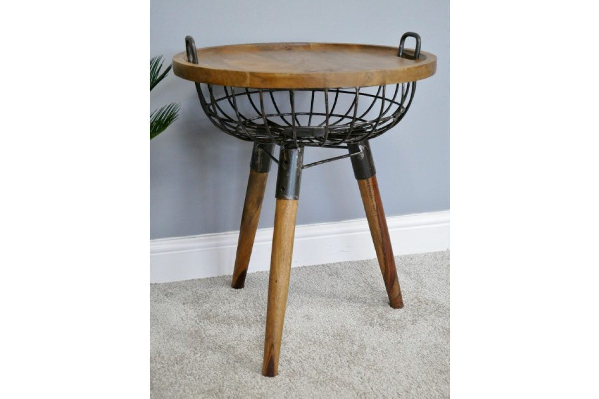 Basket Side Table