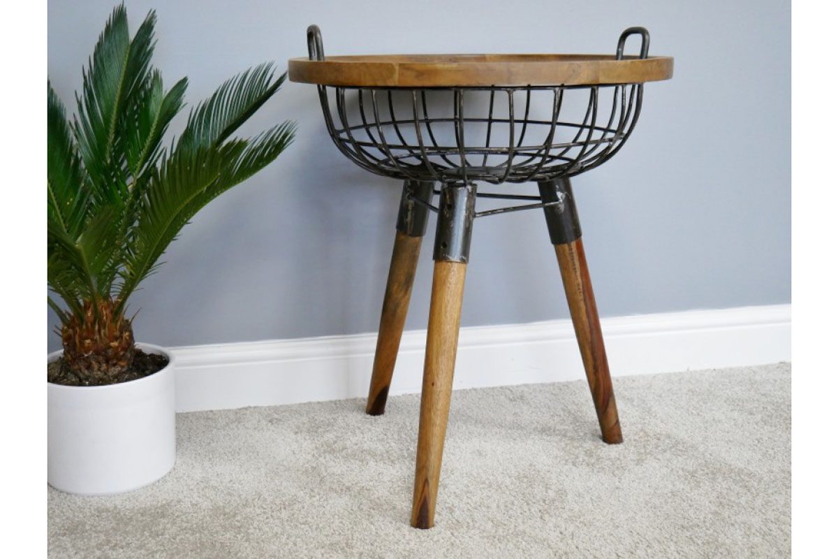 Basket Side Table