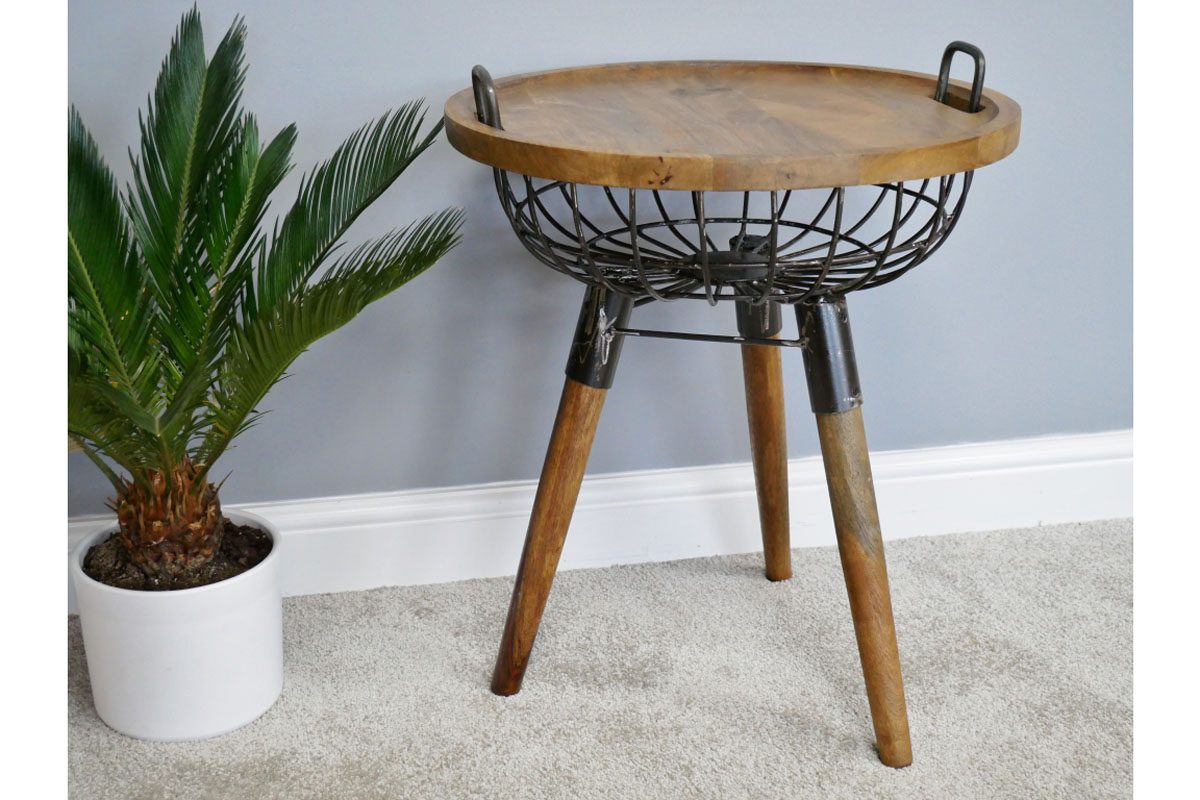 Basket Side Table