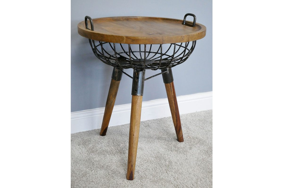 Basket Side Table