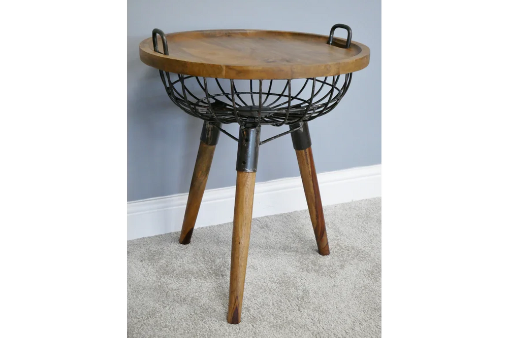 Basket Side Table - 6356