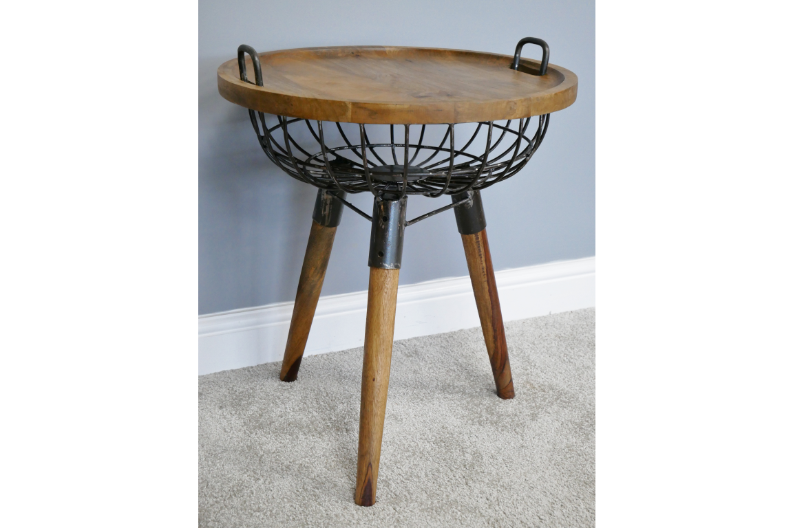 Basket Side Table - 6356