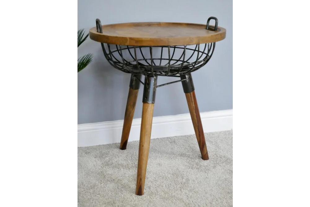 Basket Side Table - 6356