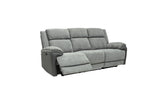Marley Fabric Electric 3 Seater Recliner - Grey Mix