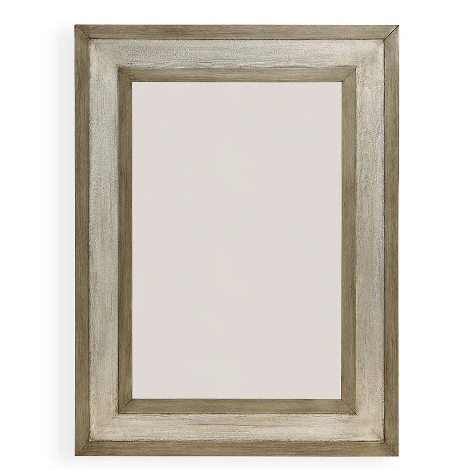 Rectangular wooden photo frame with light brown finish and wide edging