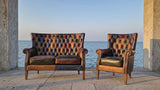 Bowes (Hexham) Rub-Off Leather Patchwork 2 Seater