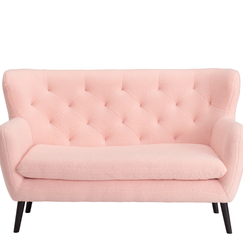 Yak 2 Seater Sofa - Short Faux Sheepskin - Pink *special*