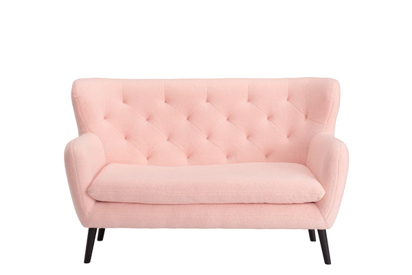 Yak 2 Seater Sofa - Short Faux Sheepskin - Pink *special*