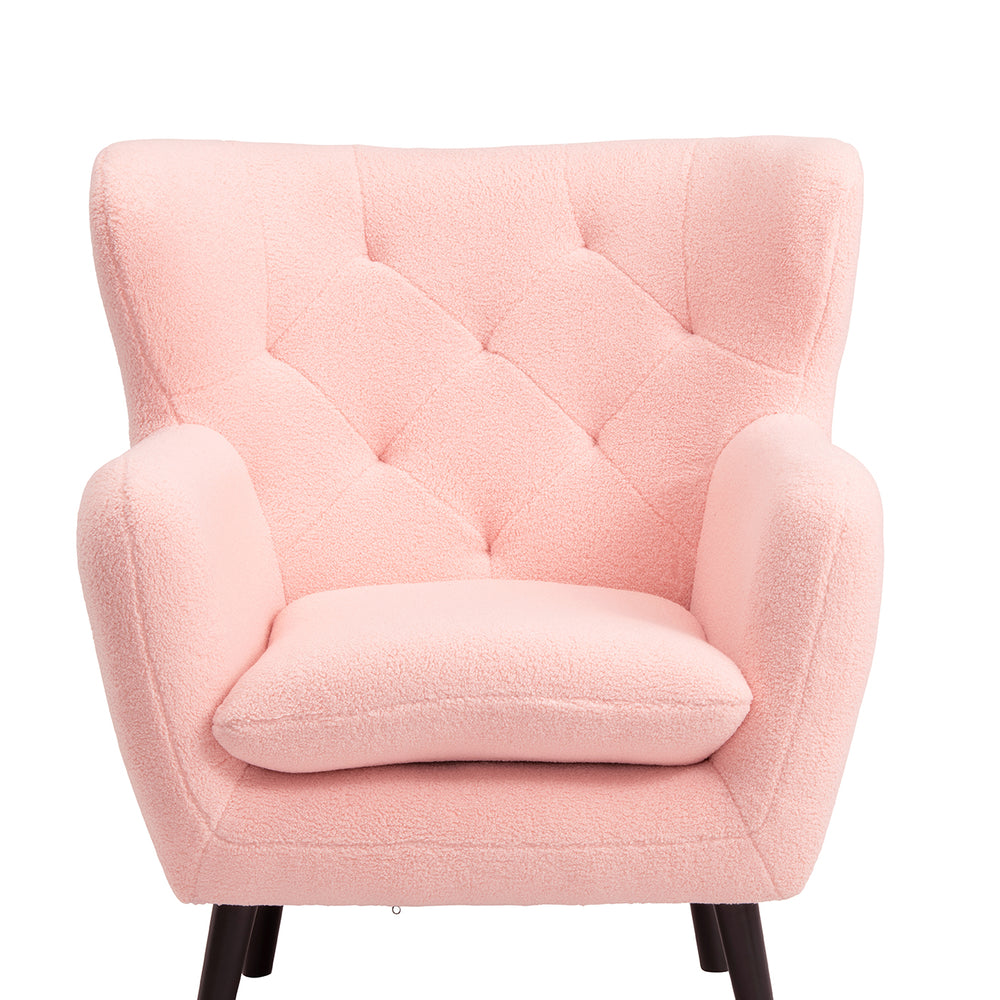 Yak Armchair - Short Fux Sheepskin - Pink *special*