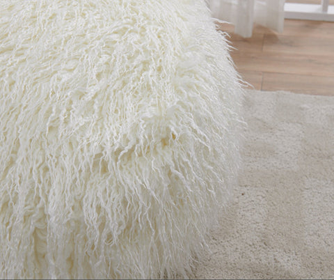 Faux Sheepskin Bean Bag-White *special* (Minimum Order: 2)