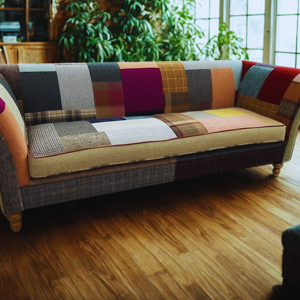 Granby 2 Seater Plain Back Sofa - Patchwork
