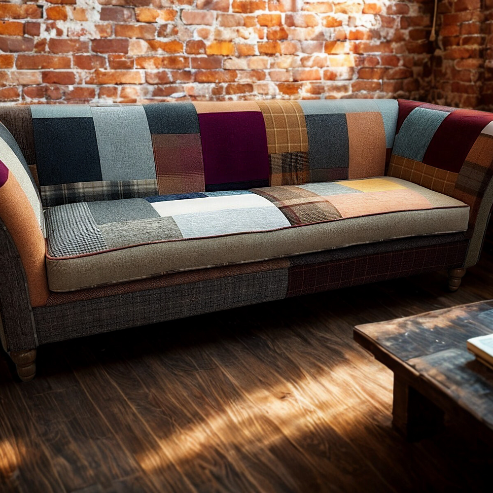 Granby 2 Seater Plain Back Sofa - Patchwork