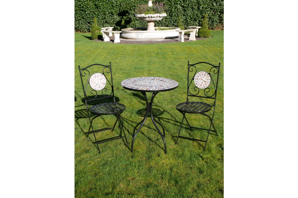 Mosaic Table & Two Chairs (T42) - 6674
