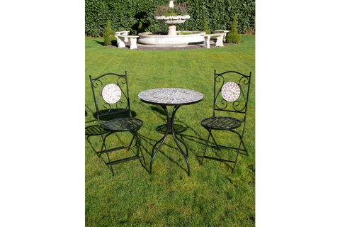 Mosaic Table & Two Chairs (T42) - 6674