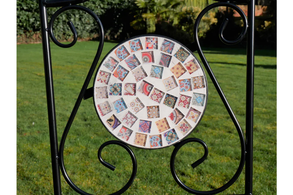 Mosaic Table & Two Chairs (T42) - 6674