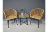 Rattan Table & Two Chairs