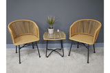 Rattan Table & Two Chairs