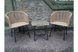 Rattan Table & Two Chairs