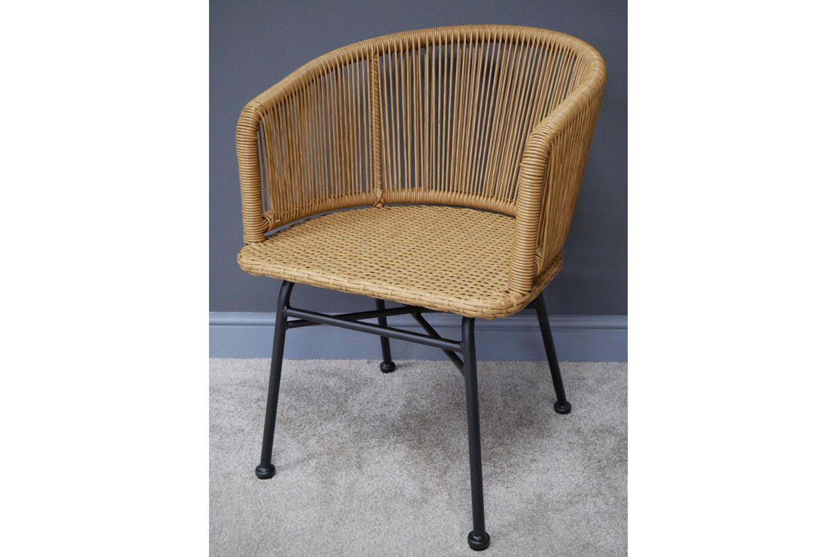 Rattan Table & Two Chairs