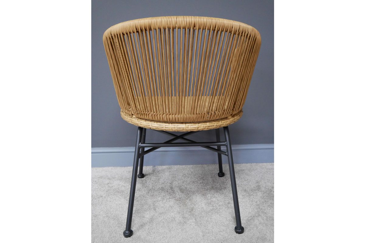 Rattan Table & Two Chairs