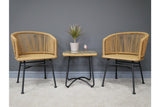 Rattan Table & Two Chairs