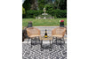 Rattan Table & Two Chairs