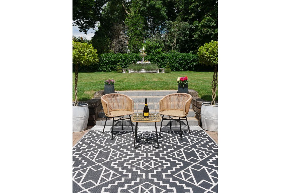 Rattan Table & Two Chairs