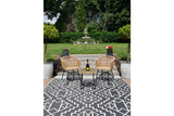 Rattan Table & Two Chairs