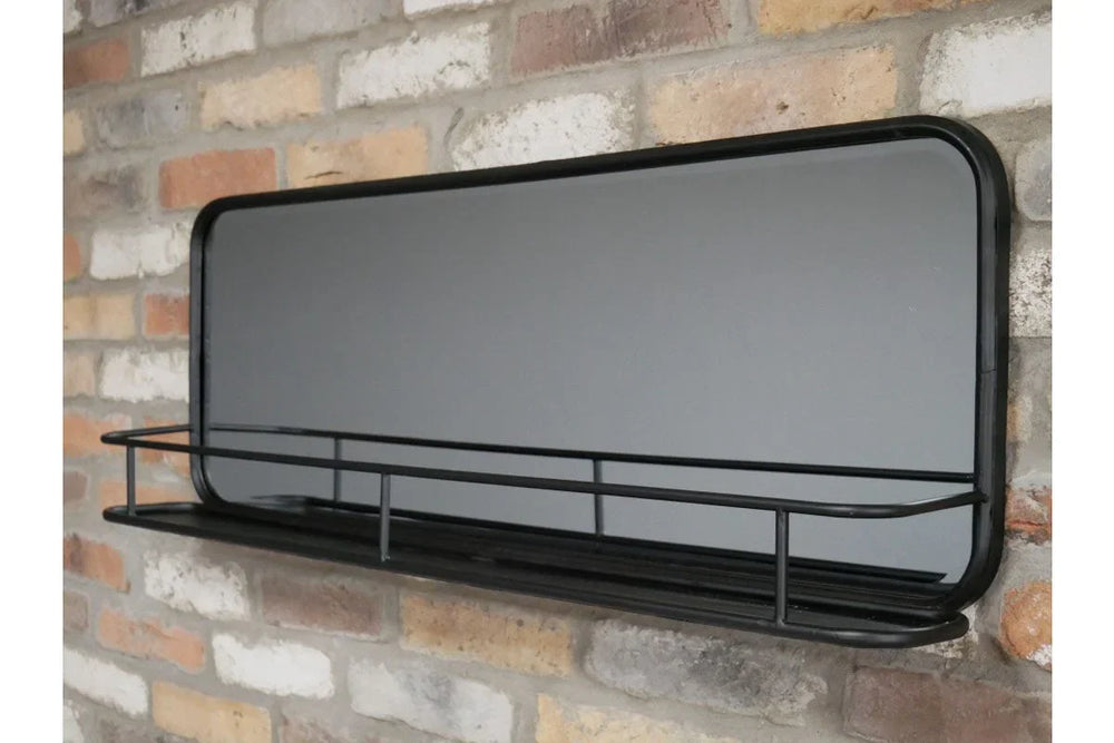 Industrial Shelf With Mirror