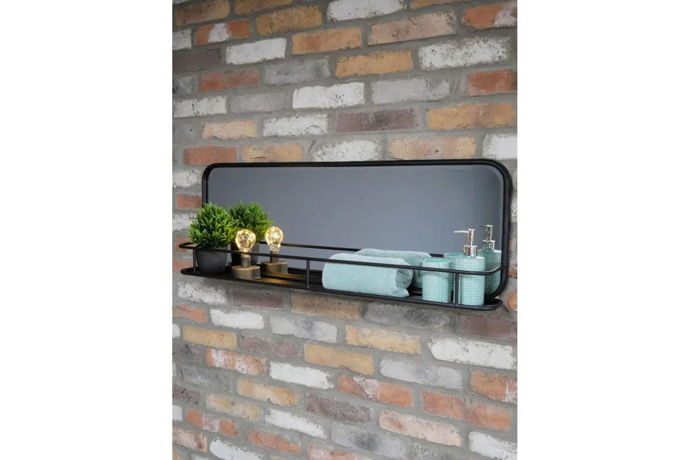 Industrial Shelf With Mirror