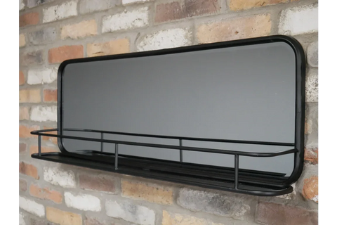 Industrial Shelf With Mirror - 6685