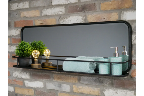Industrial Shelf With Mirror - 6685