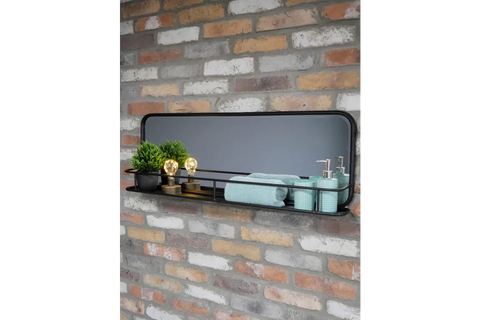 Industrial Shelf With Mirror - 6685