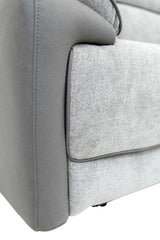 Marley Fabric Electric 3 Seater Recliner - Grey Mix