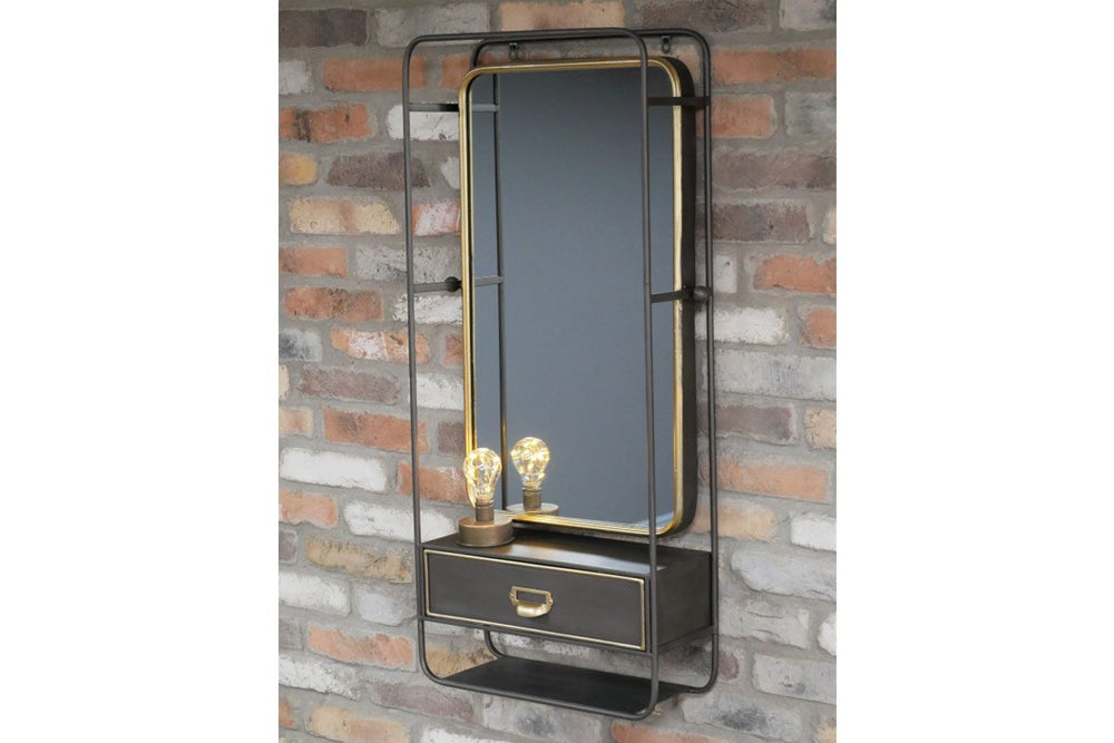 Wall Unit With Mirror