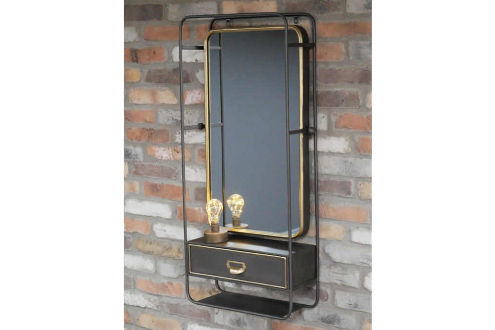 Wall Unit With Mirror - 6713