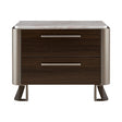 Gianni 2 Drawer End Table - Dark Oak