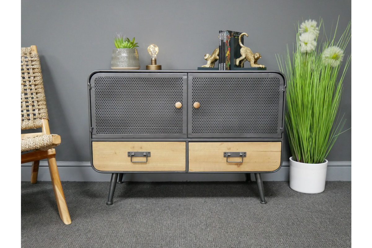 Retro Industrial Storage Cabinet