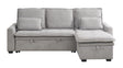 Jonah Interchangeable Corner Sofa Bed - Grey