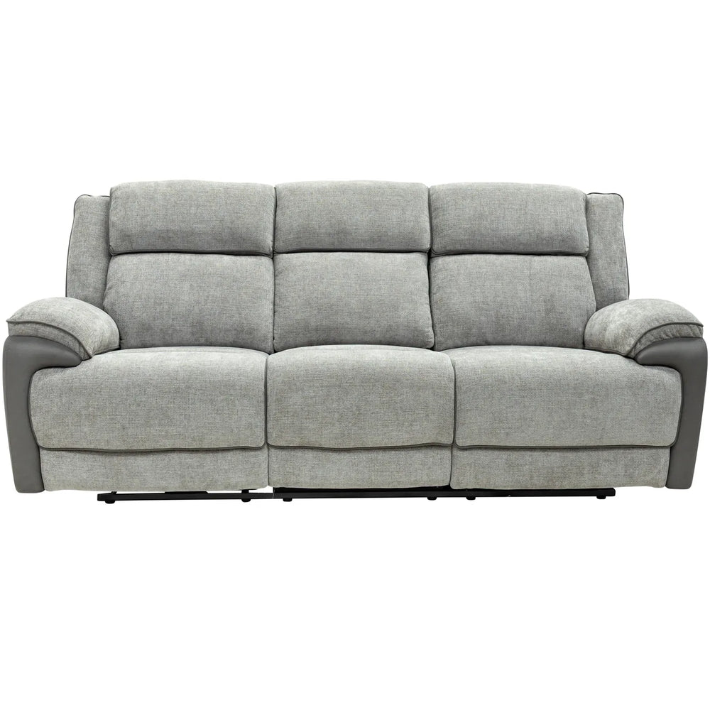 Marley Fabric Electric 3 Seater Recliner - Grey Mix