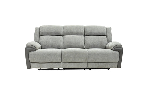Marley Fabric Electric 3 Seater Recliner - Grey Mix