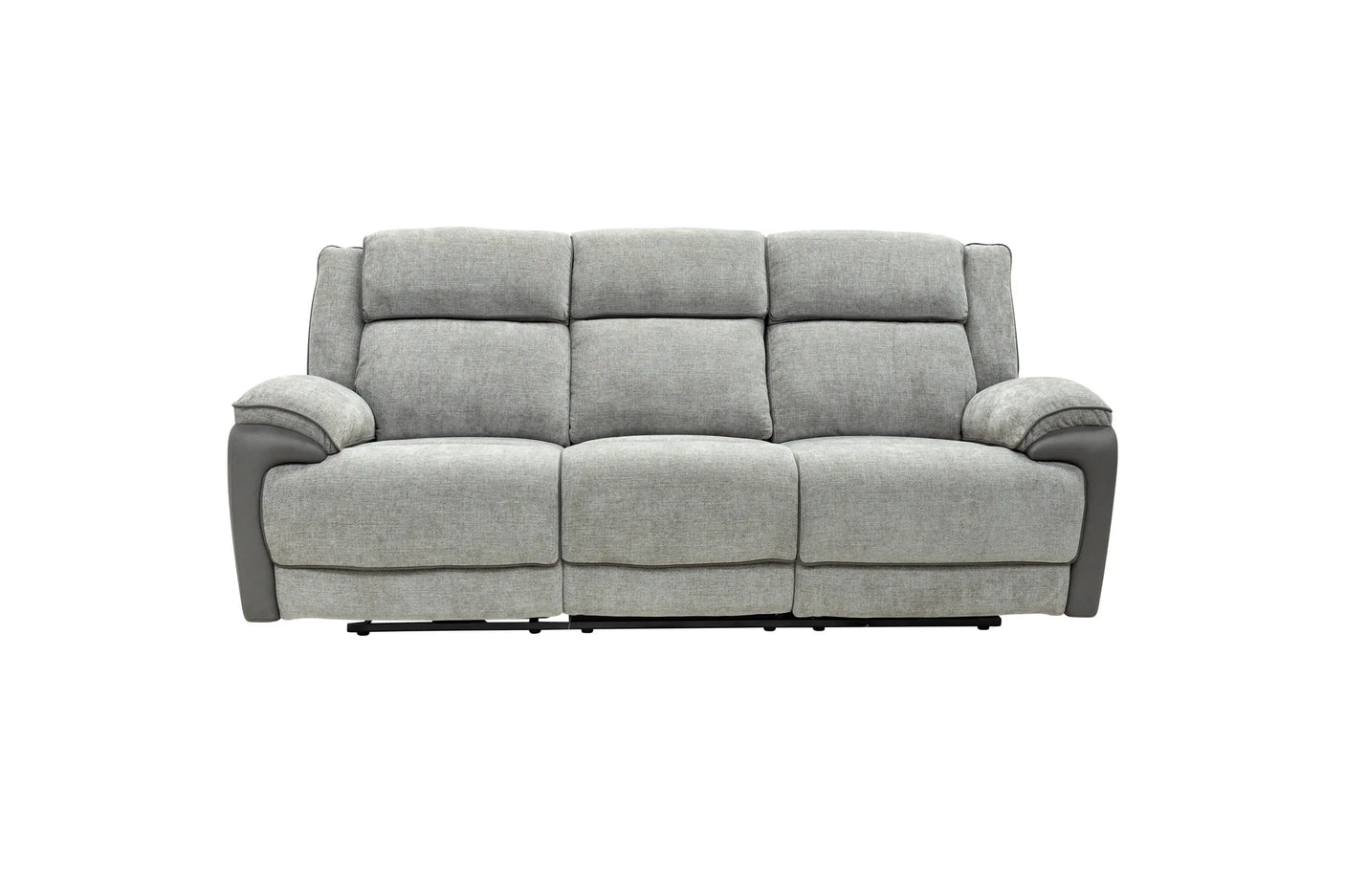 Marley Fabric Electric 3 Seater Recliner - Grey Mix