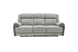 Marley Fabric Electric 3 Seater Recliner - Grey Mix