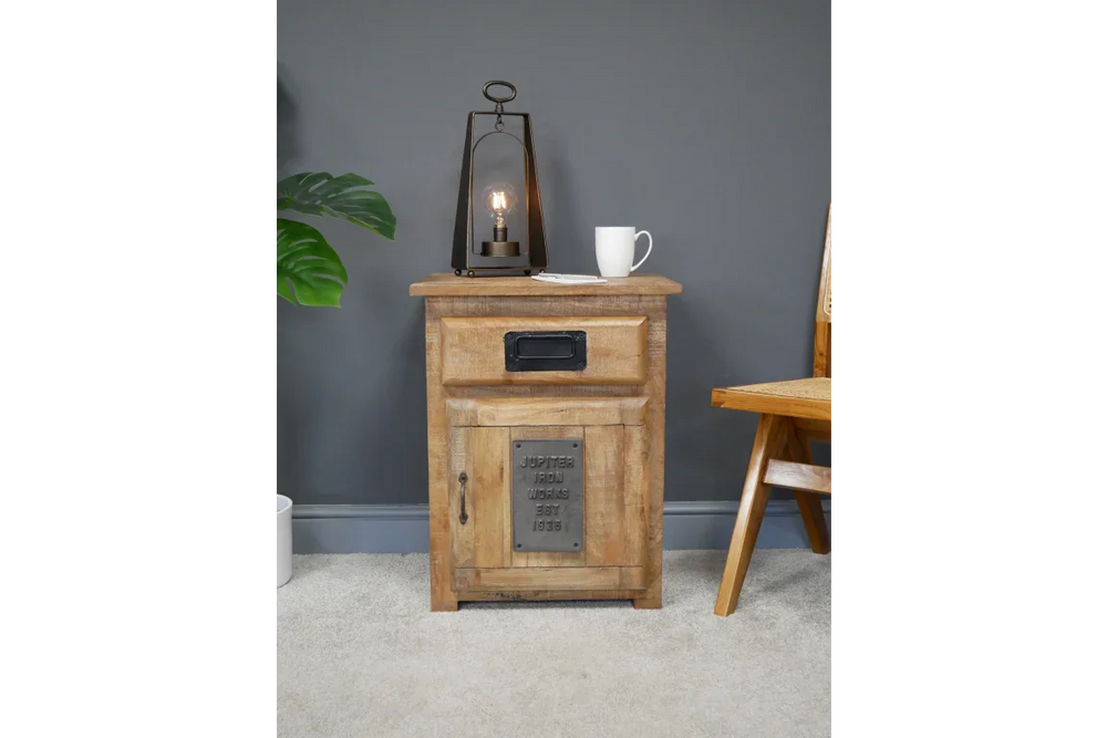 Jupiter Industrial Bedside Cabinet - 6831