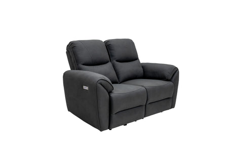 Charcoal Fabric Electric 2-Seater Recliner Sofa for Ultimate Comfort